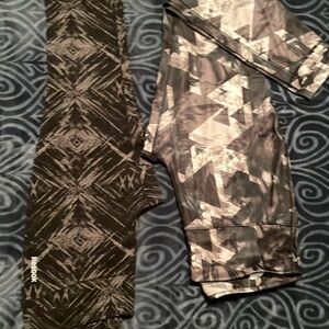 2 leggings (1-Reebok Capri 1-Avis full length) Size LARGE